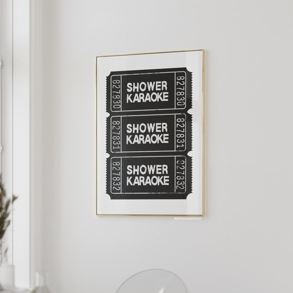 Shower Karaoke Trendy Bathroom Art Print