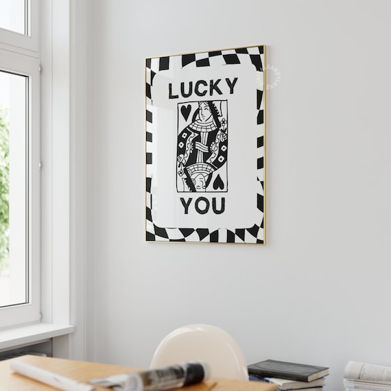 Retro Bar Cart Art Print, Black White Preppy Decor
