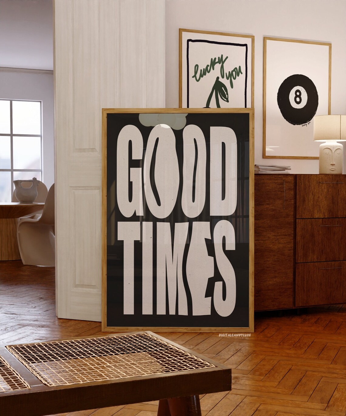 Good Times Retro Wall Art Print, Vintage Decor