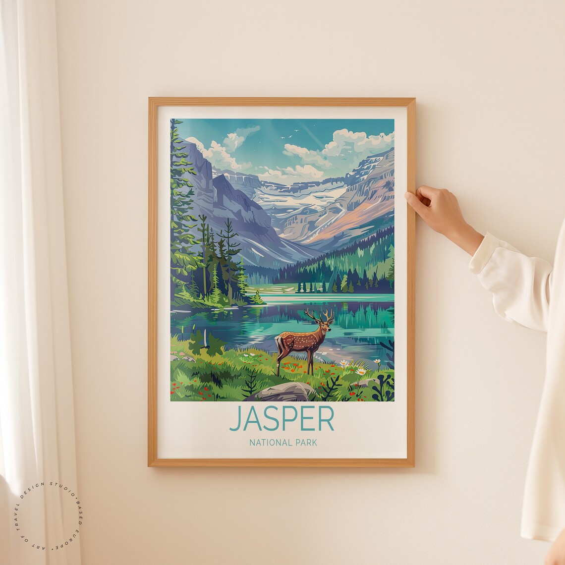 Jasper National Park Travel Poster, Canada Travel Print - Image 2