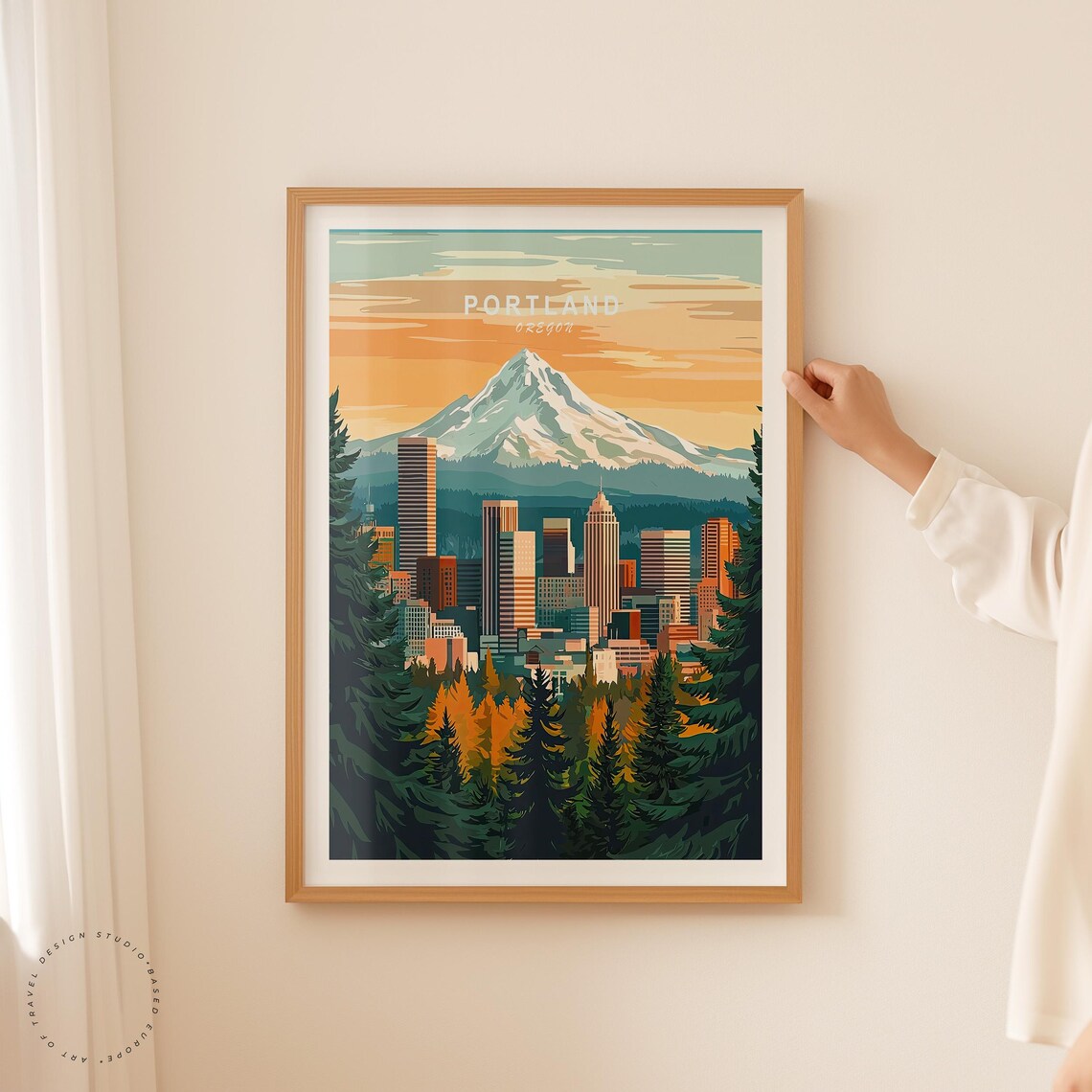 Portland Oregon Travel Poster, Home Decor Art Print - Image 2