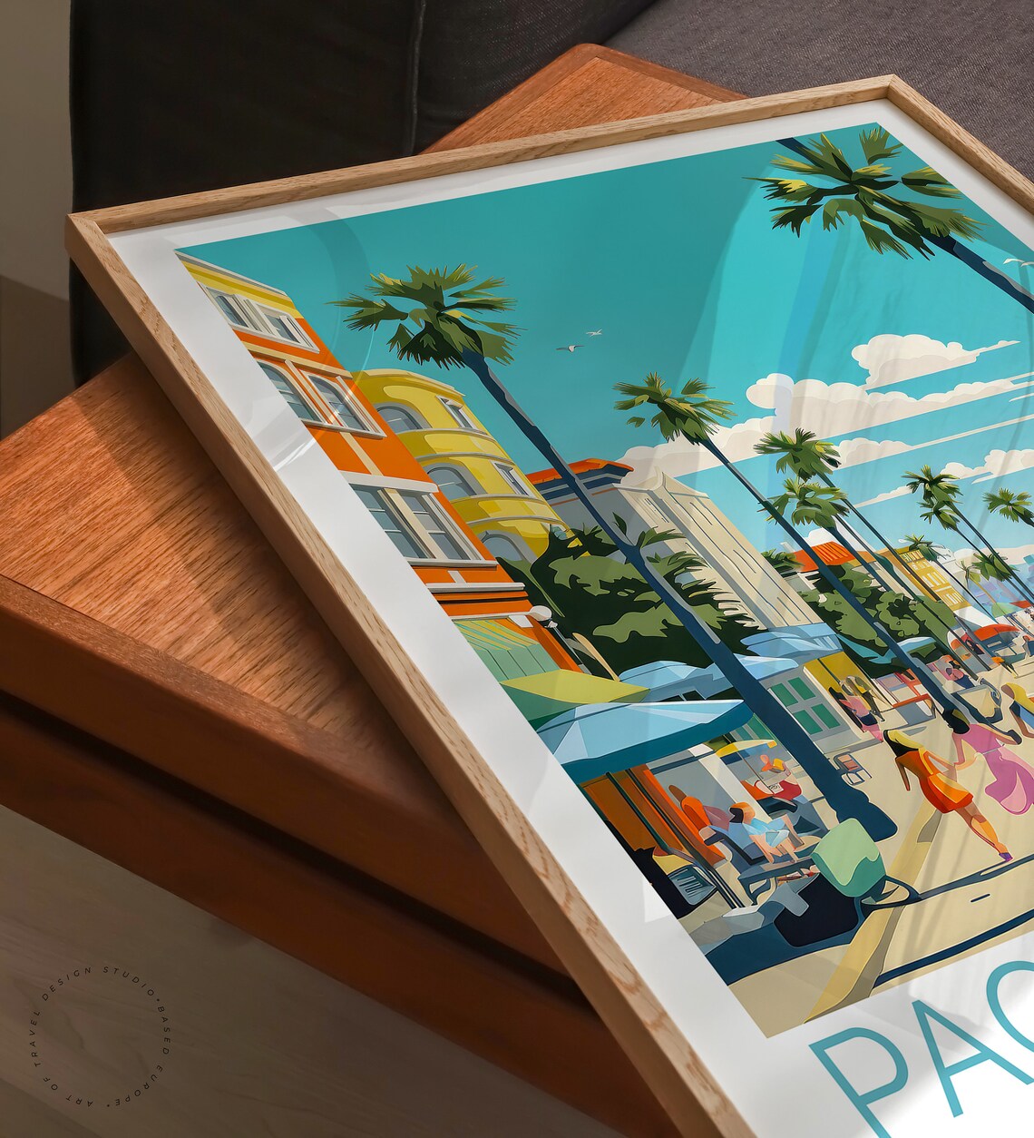Pacific Beach San Diego Travel Poster Art Print - Image 3