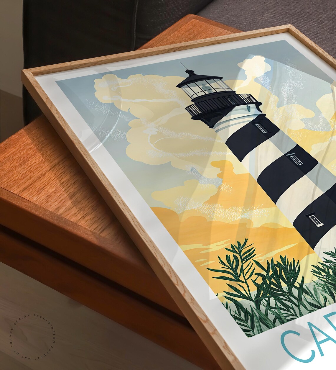 Cape Hatteras Travel Poster, North Carolina Lighthouse - Image 3