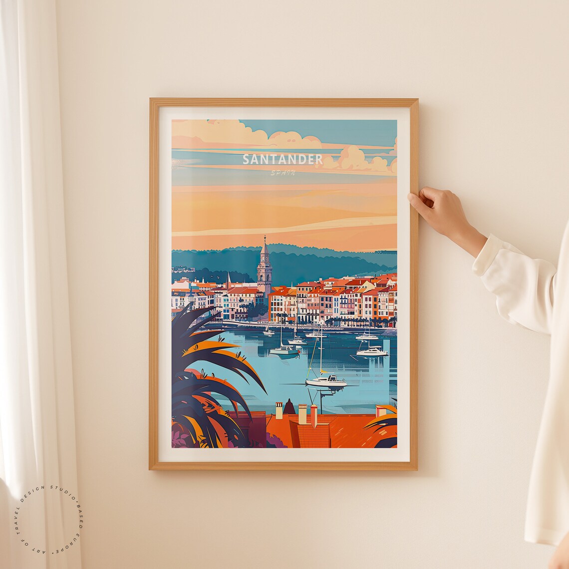 Santander Spain Travel Poster, Coast Wall Art - Image 2