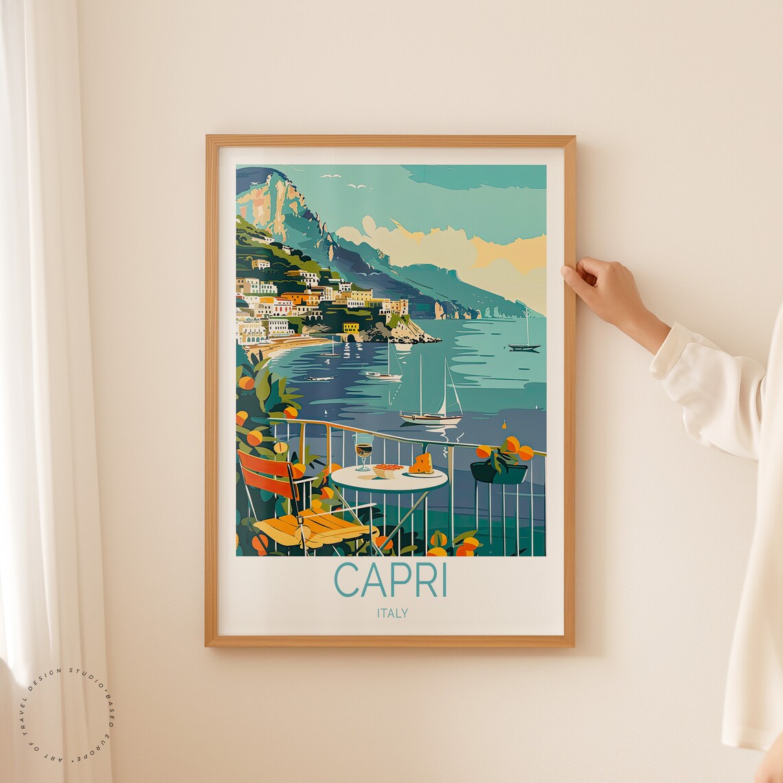 Capri Italy Travel Poster, Custom Travel Art Print - Image 3