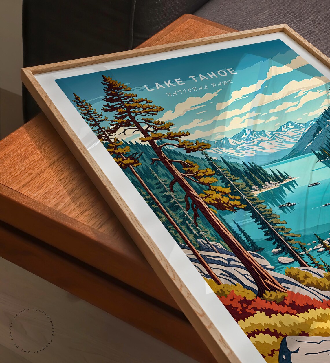 Lake Tahoe California Travel Poster National Park Wall Art Lake Thoe Print Home Decor Birthday Present Christmas Gifts - Image 3