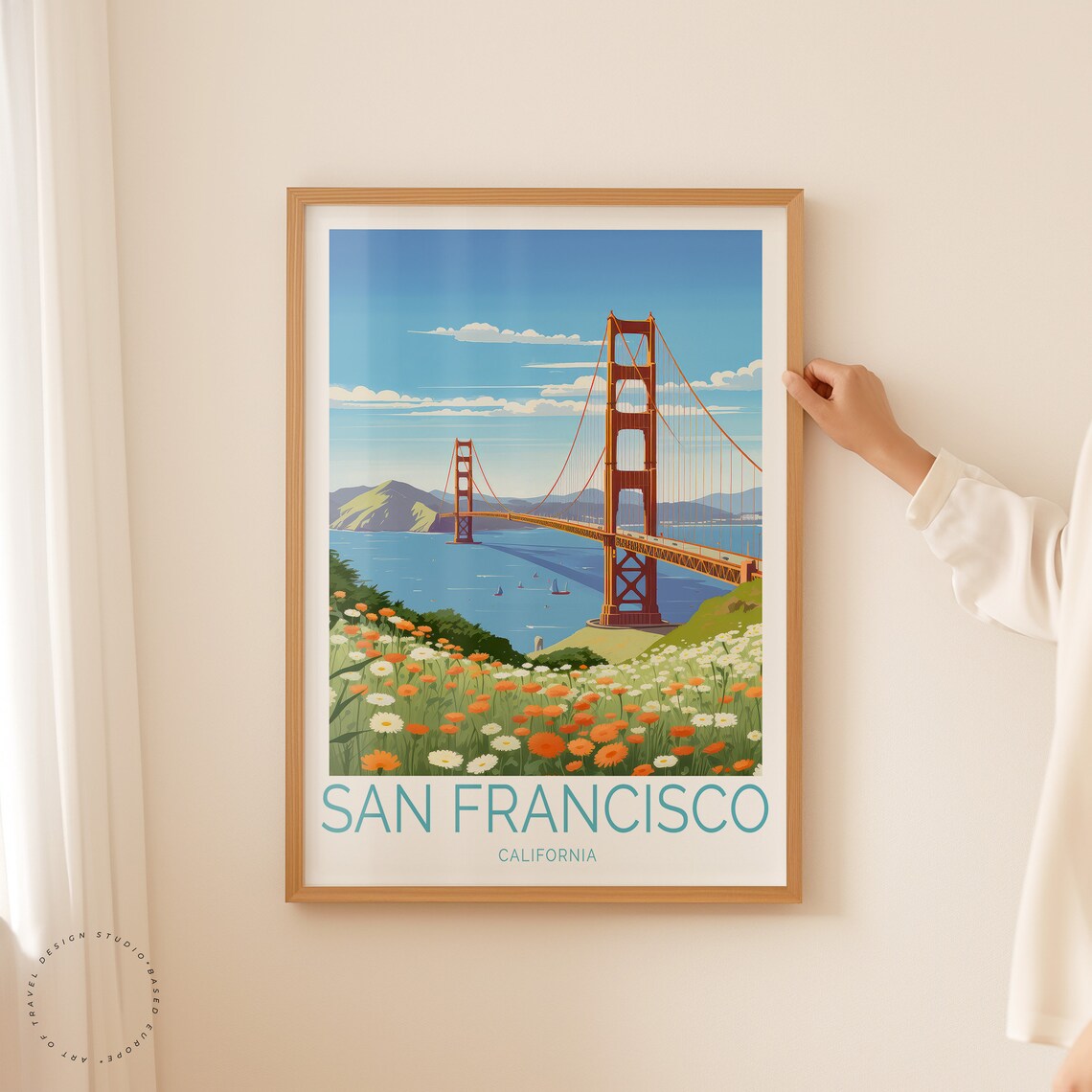 San Francisco California Wall Art Travel Poster - Image 2