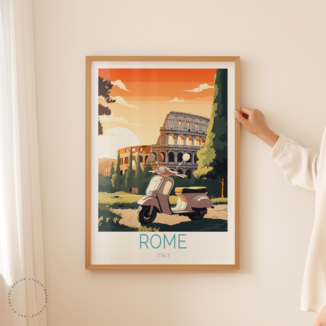 Rome Travel Poster Italy Colosseum Rome Colosseum Wall Art Italy Poster Travel Home Decor Wedding Present Birthday Gifts - Image 2