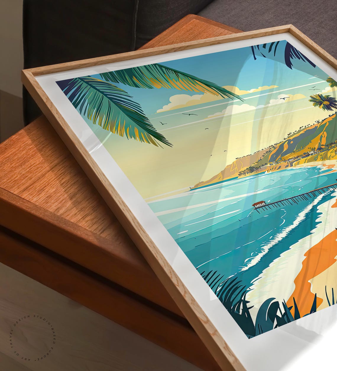 Malibu California Travel Print California Wall Art Malibu Custom Travel Poster Home Decor Birthday Gifts Wedding Gifts - Image 3
