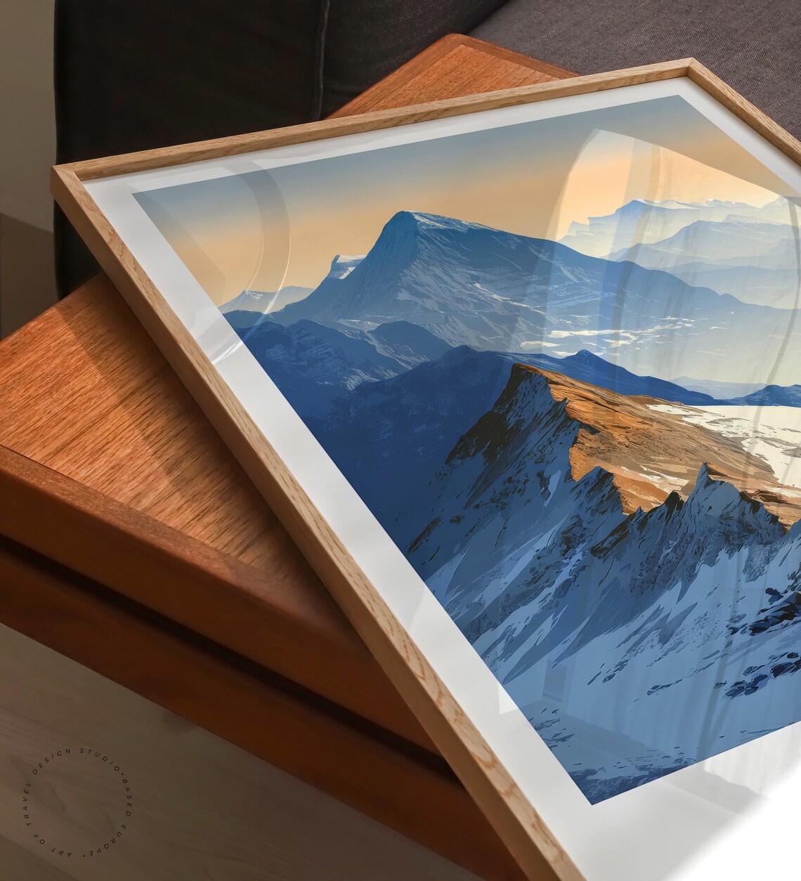 Eiger Switzerland Alpine Mountain Peak Vintage Illustration Art Poster - Image 6