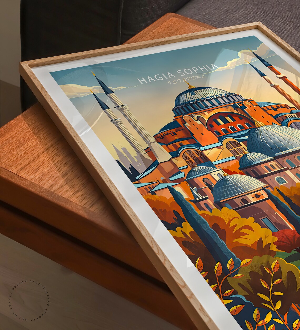 Hagia Sophia Istanbul Grand Dome Minarets Golden Hour Poster - Image 3