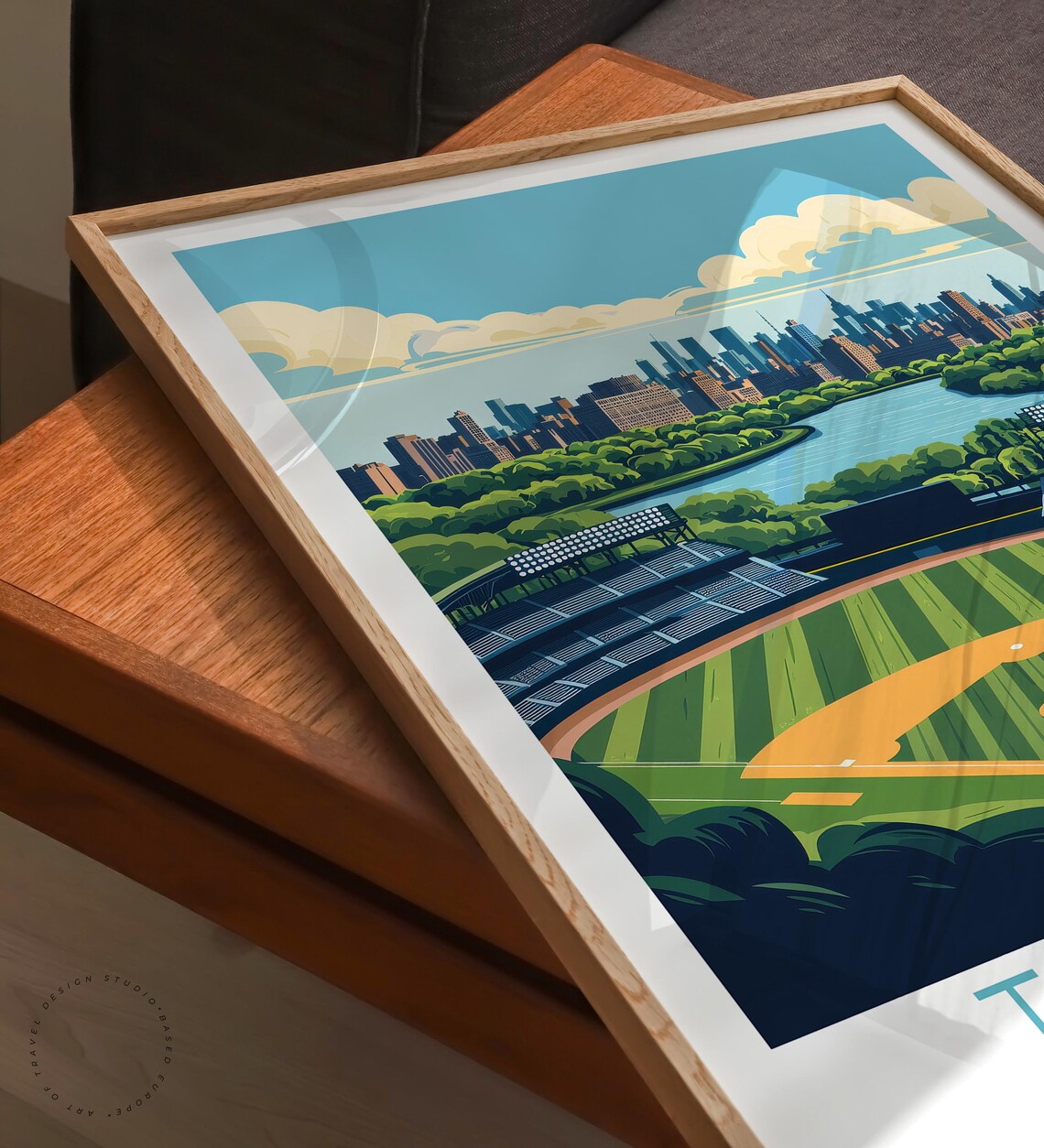 The Bronx New York Baseball Field River Skyline Day Game Poster - Image 6