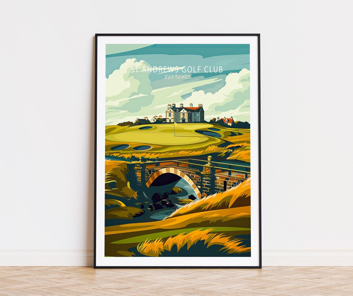 St Andrews Golf Club Historic Course Panorama Links Golf Poster