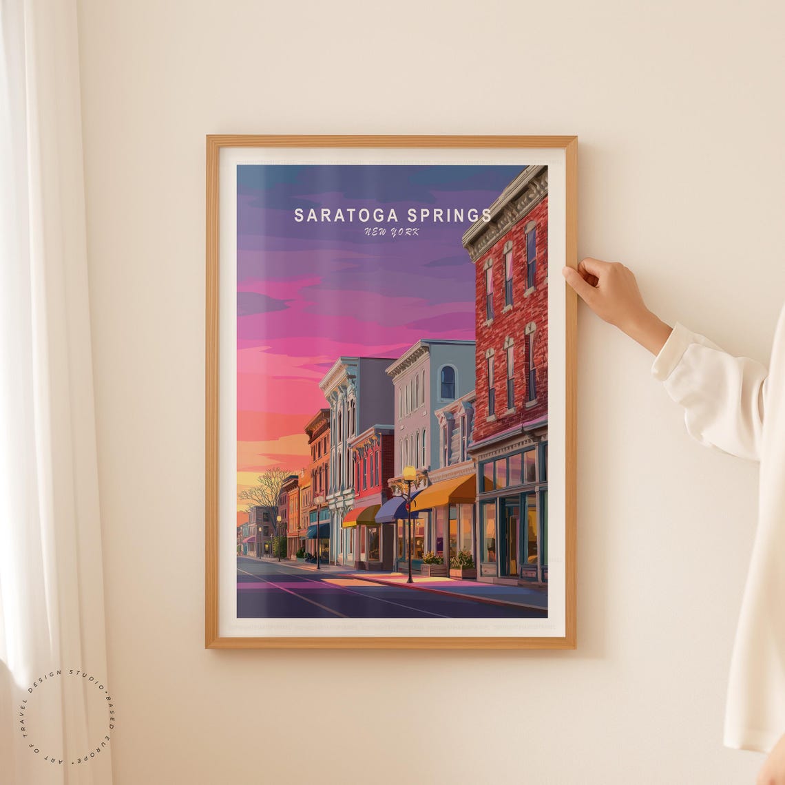 Saratoga Springs New York Travel Poster United States Wall Art Print Birthday Gifts Home Decor - Image 5