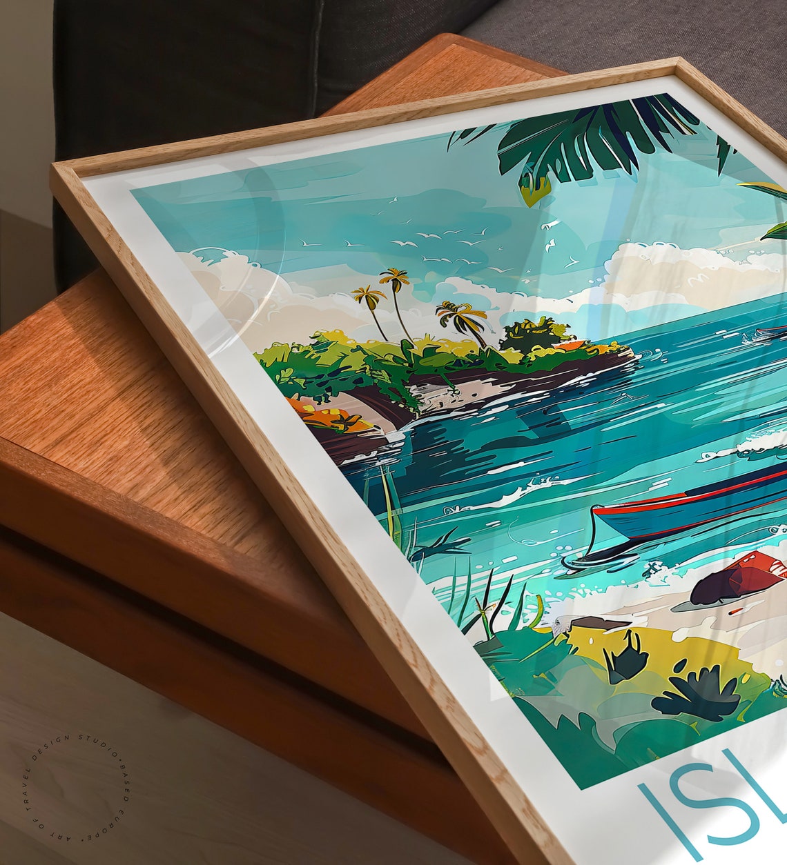 Isla Mujeres Travel Poster Mexico Wall Art Isla Mujeres Coast Poster Custom Travel Poster Personalised Gifts Birthday Gifts - Image 3