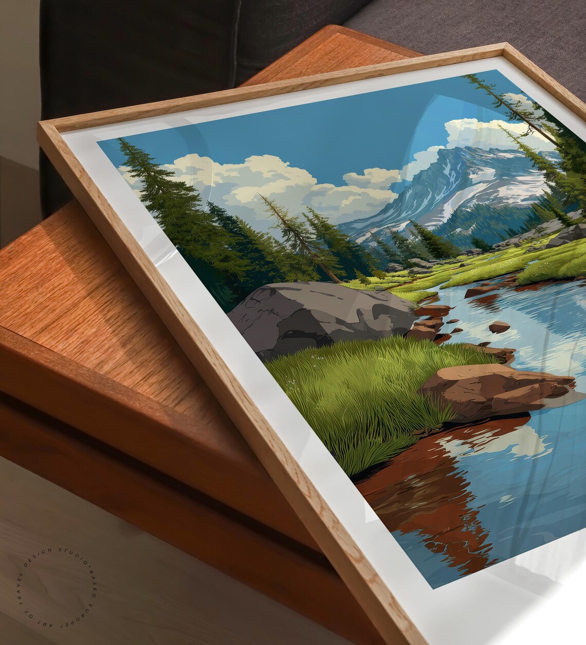 Sitka National Historical Park Alaska Stream Mountain Travel Poster - Image 6