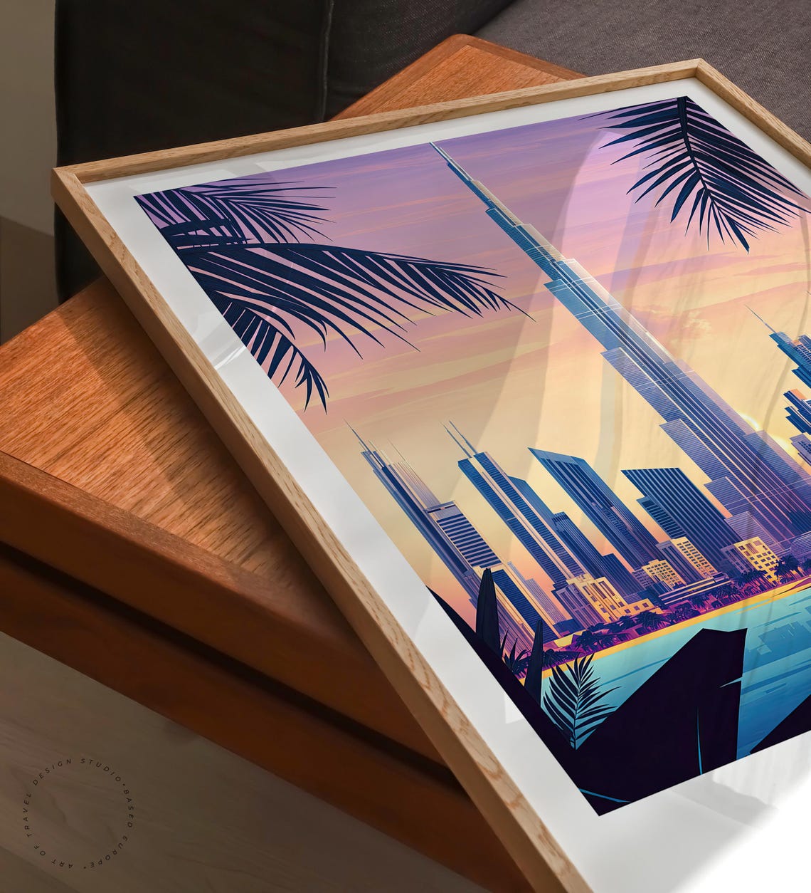 Dubai United Arab Emirates Burj Khalifa Skyline At Dusk Poster - Image 3