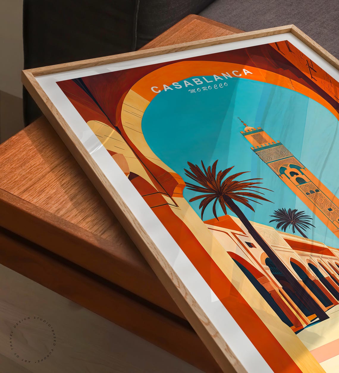 Casablanca Morocco Travel Poster Morocco Travel Print Casablanca City Wall Art Birthday Gifts Travel Home Decor - Image 3