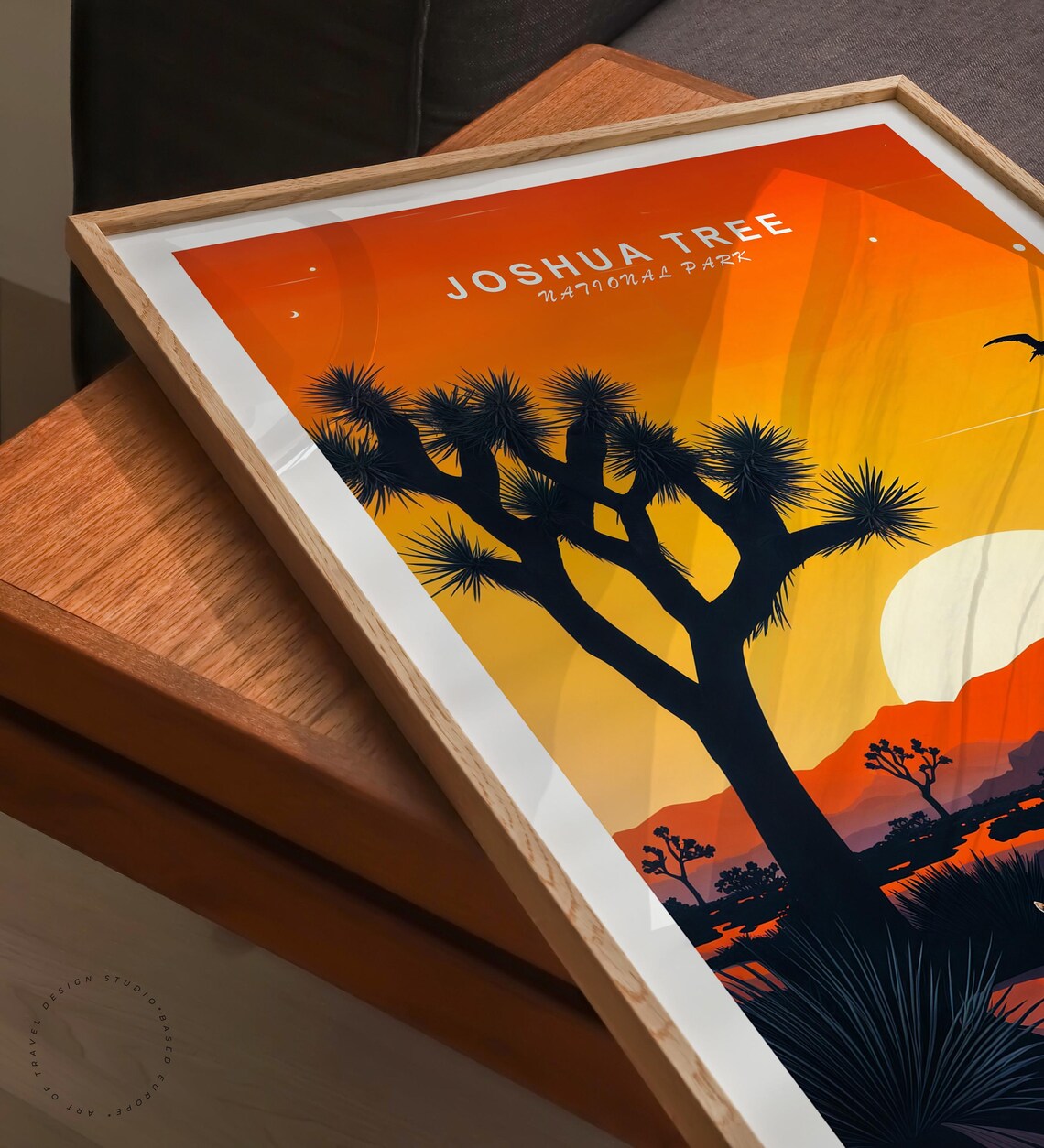 Joshua Tree National Park Sunset Desert Scene Vintage Travel Poster - Image 3