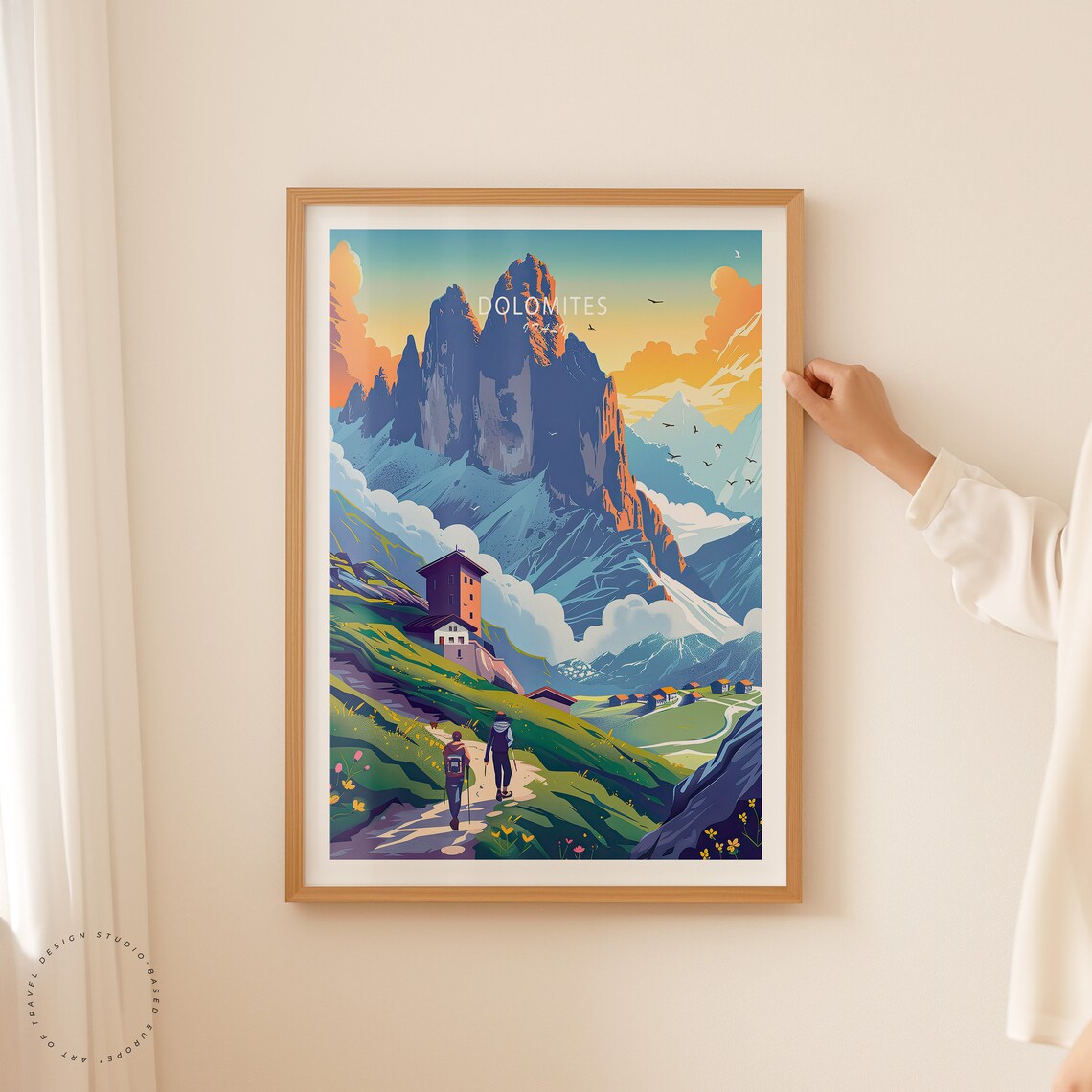 Dolomites Italy Travel Poster, Europe Art Print - Image 2