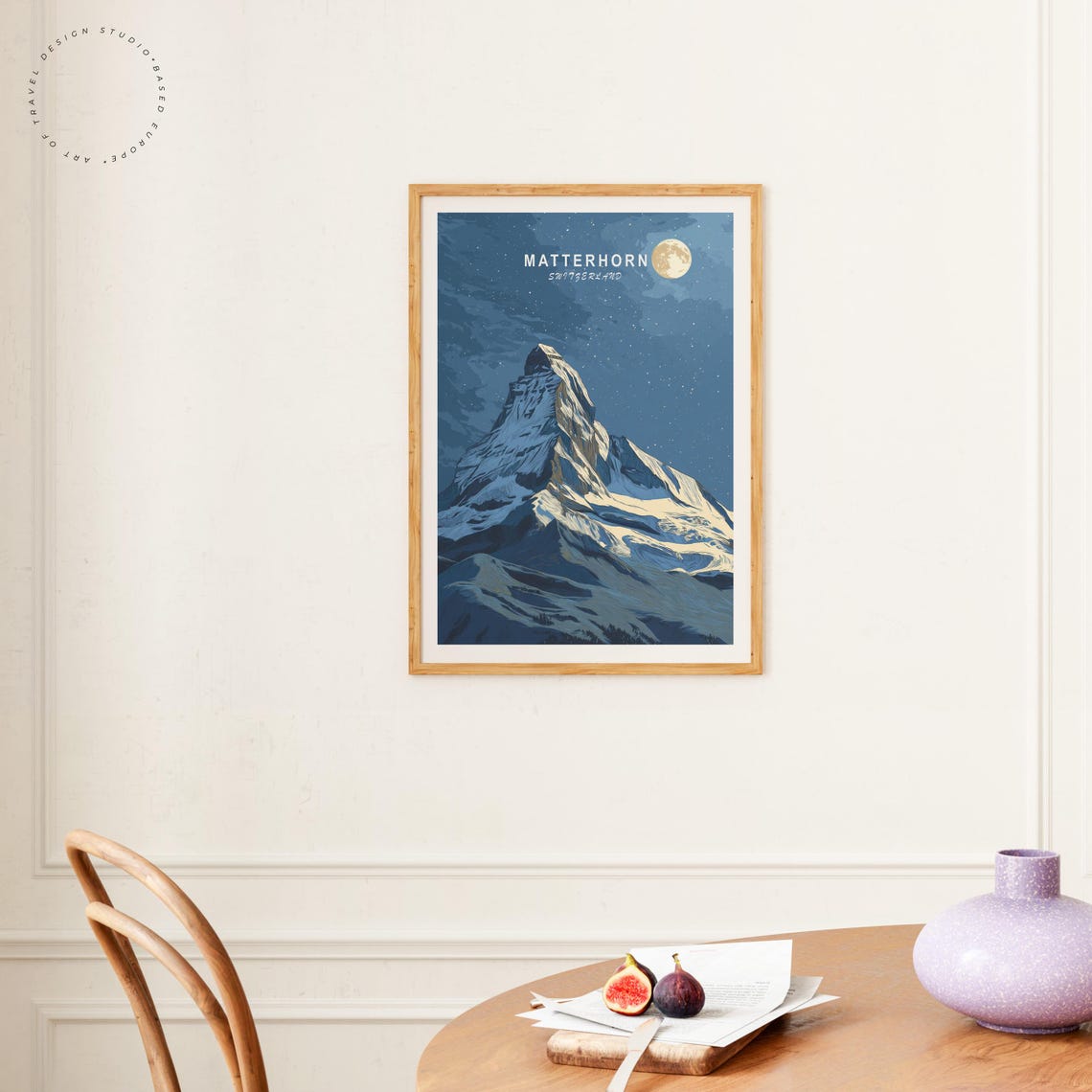 Matterhorn Travel Poster, Minimalist Switzerland Art Print - Image 4