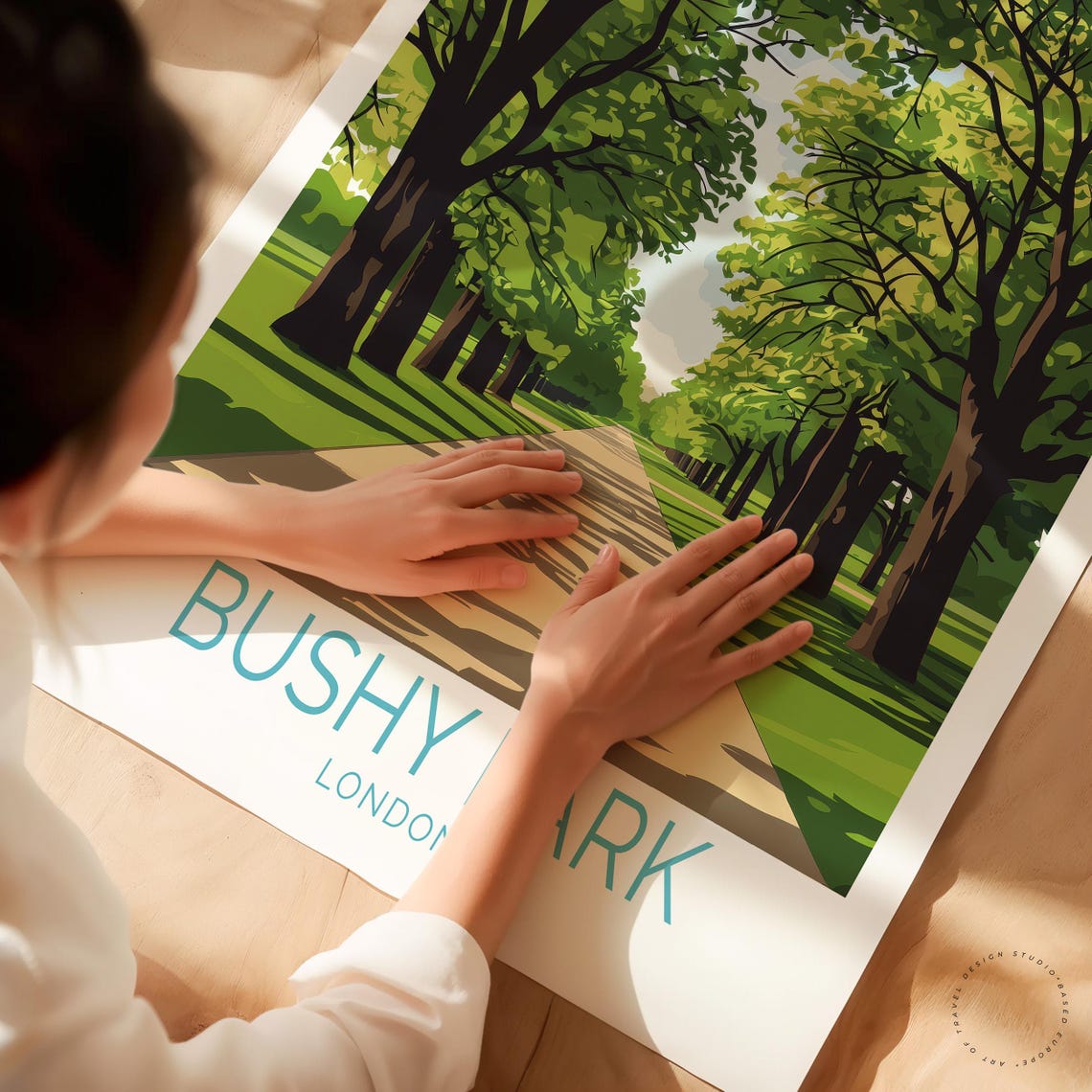 Bushy Park England Travel Poster, Home Decor Print - Image 3