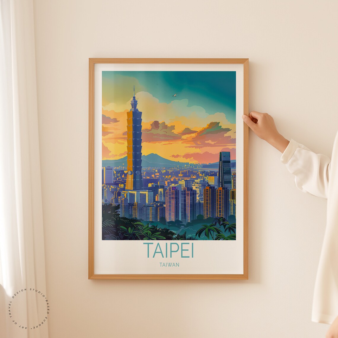 Taipei Travel Poster, Taiwan City Wall Art Print - Image 2