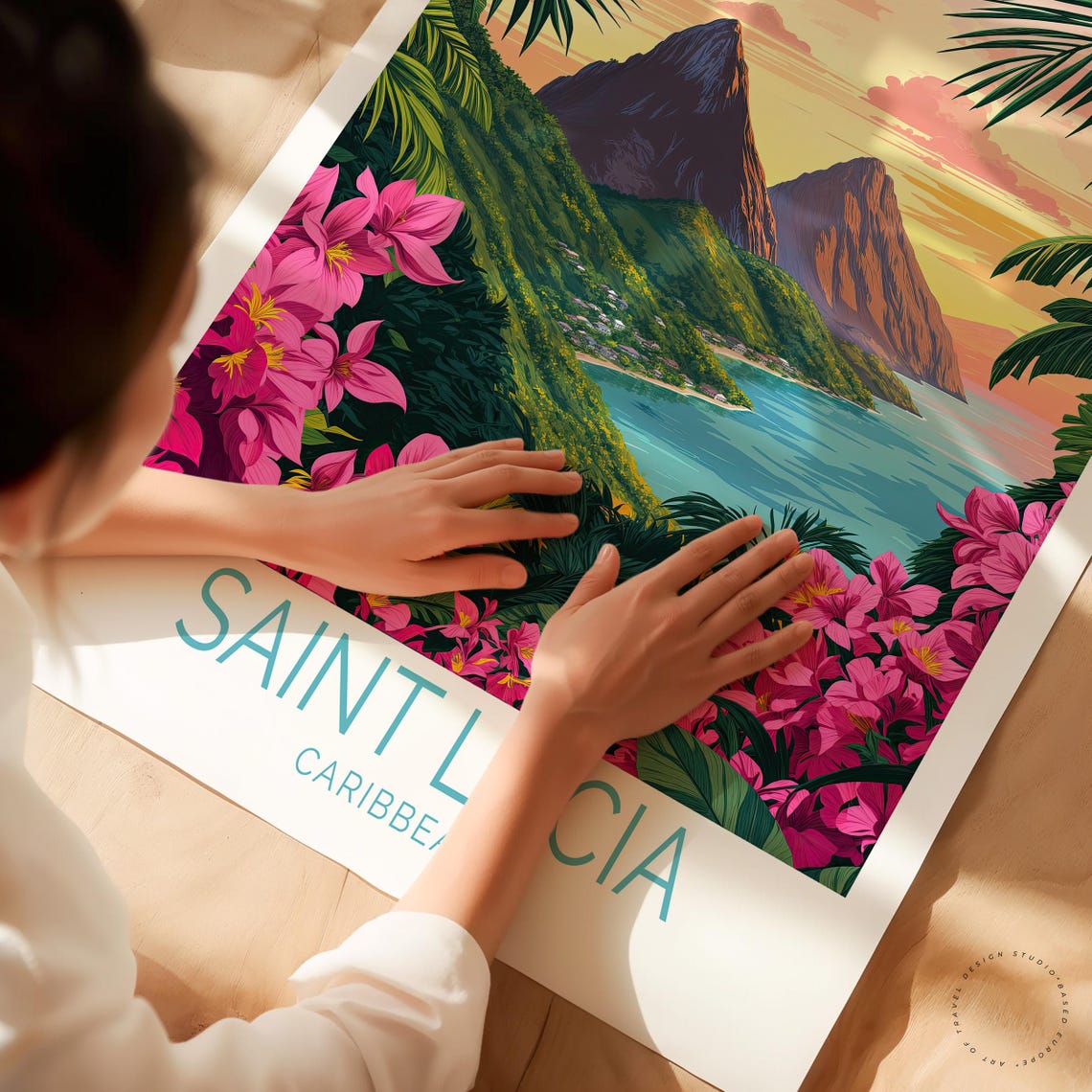 Saint Lucia Home Decor Travel Poster - Image 3