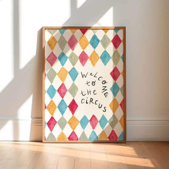Welcome To The Circus Art Print Nursery Decor Or Hallway