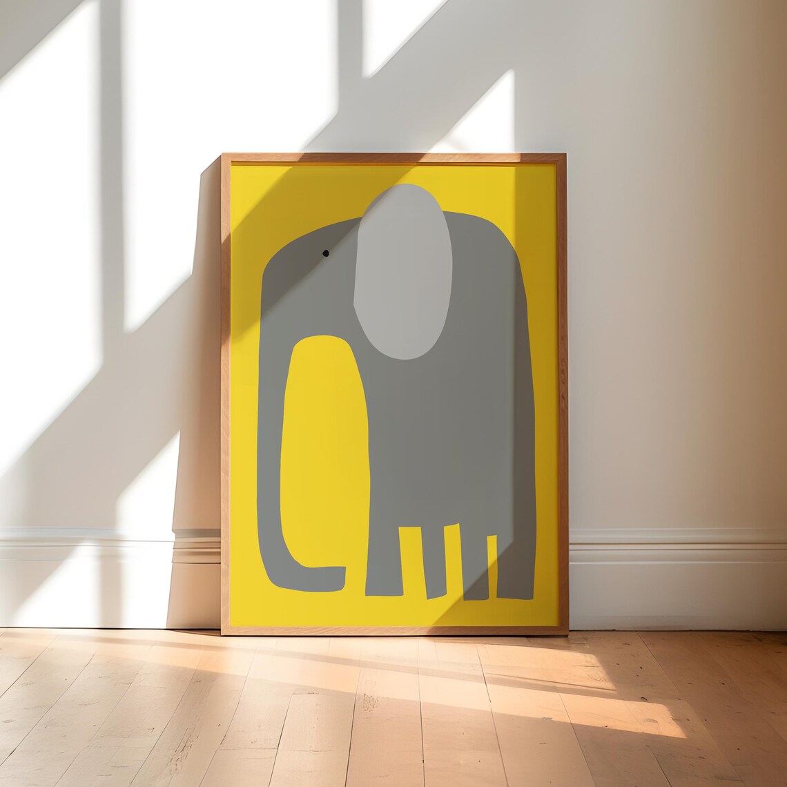 Elephant Art Print, Colorful Nursery Safari Decor