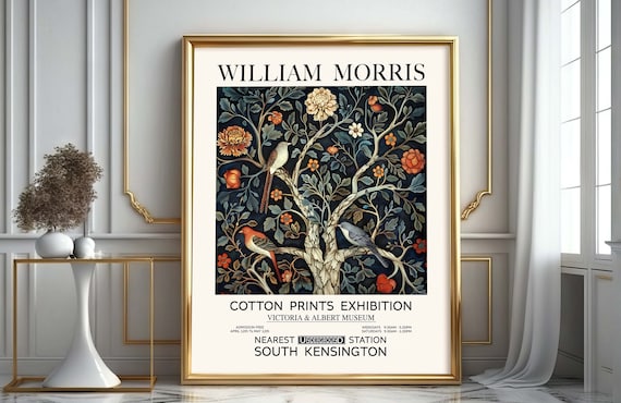 William Morris Singing Birds Vintage Art Print