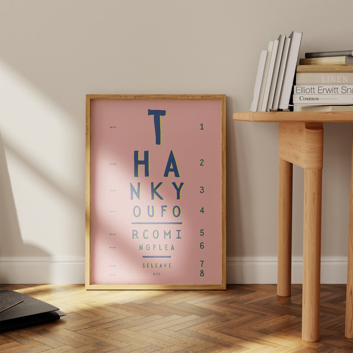 Thank You for Coming Please Leave Eye Chart Poster Funny Quote - Image 2