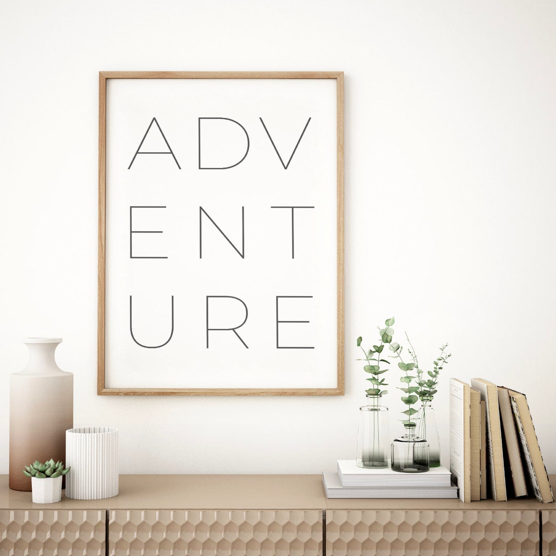 Adventure Quote Poster Split Letter Minimal Typography Design - Image 2