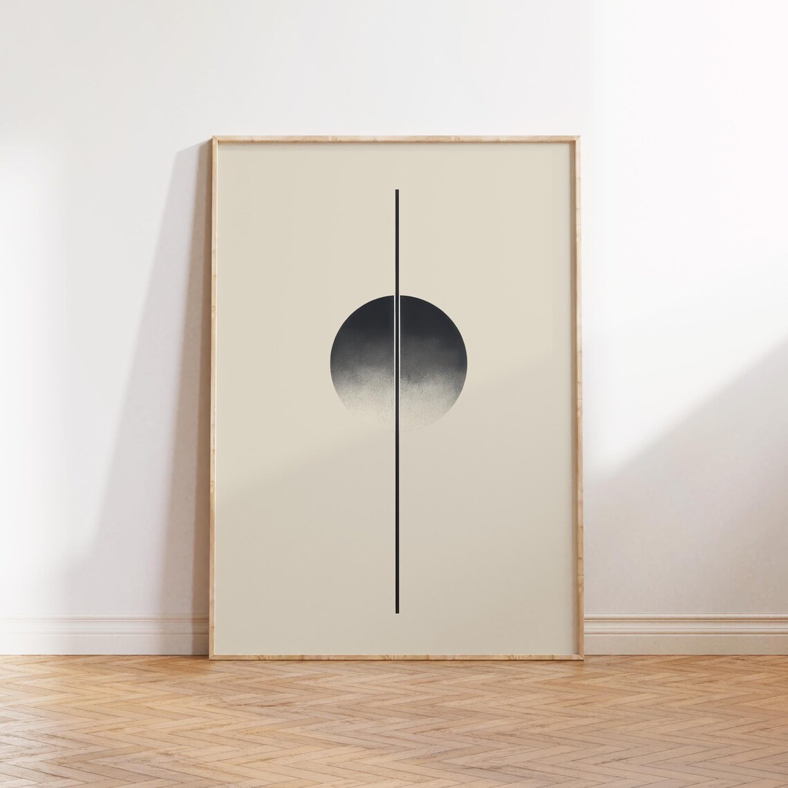 Tranquil Form Japandi Minimalist Zen Circle Art Print - Image 3