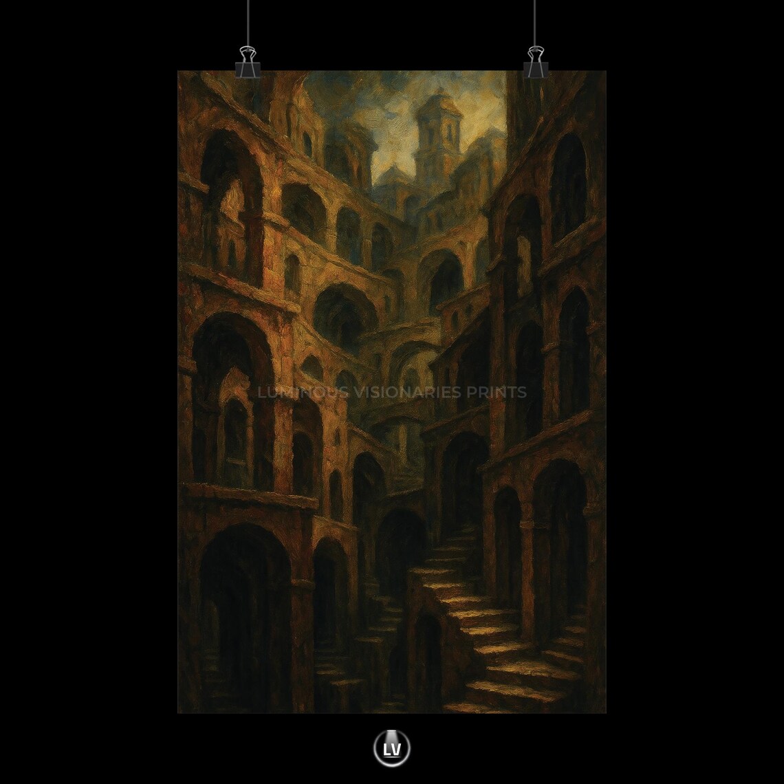 Mystical Vertical Gothic Architecture Art Print