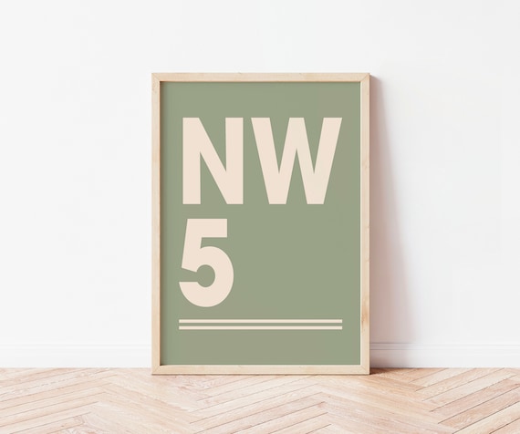 Custom Postcode Typographic Art, Personalised Home Decor