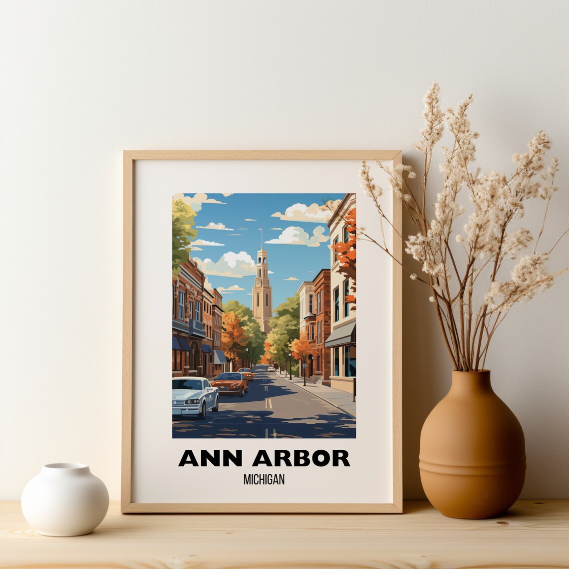Ann Arbor Travel Poster, Michigan City Art Print - Image 2