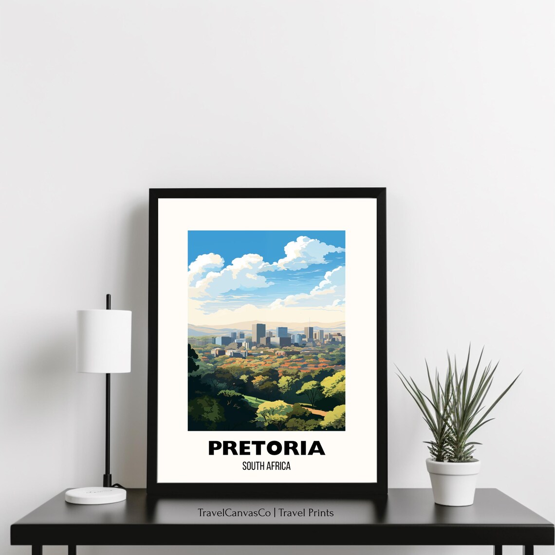 Pretoria South Africa Garden City Skyline Suburbs Travel Poster - Image 3