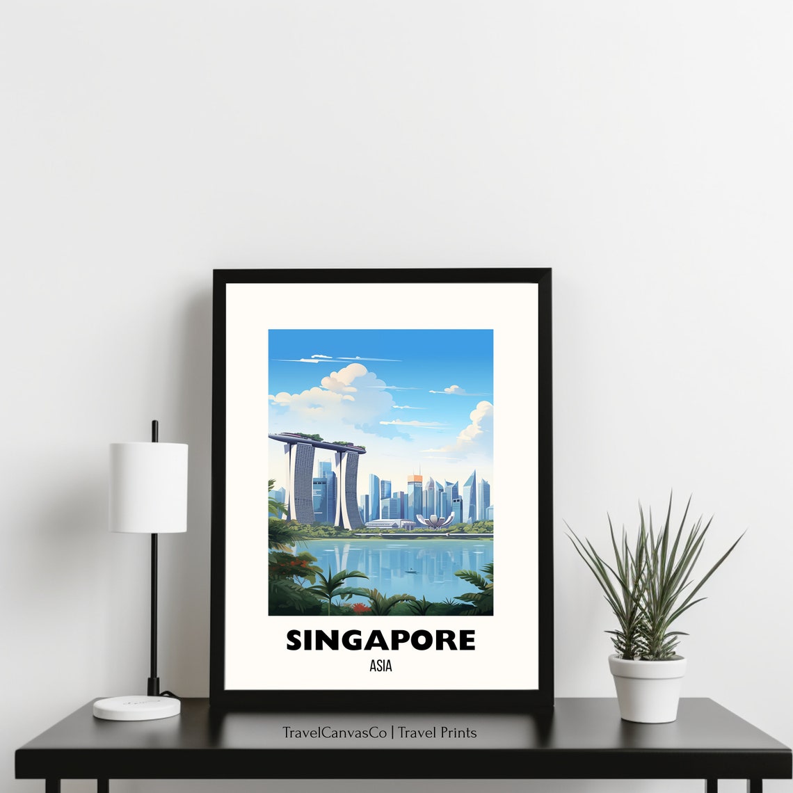 Singapore Travel Poster Wall Art Asia Poster Print Asia Travel Print Singapore Wall Art Singapore Gift Singapore Print - Image 3