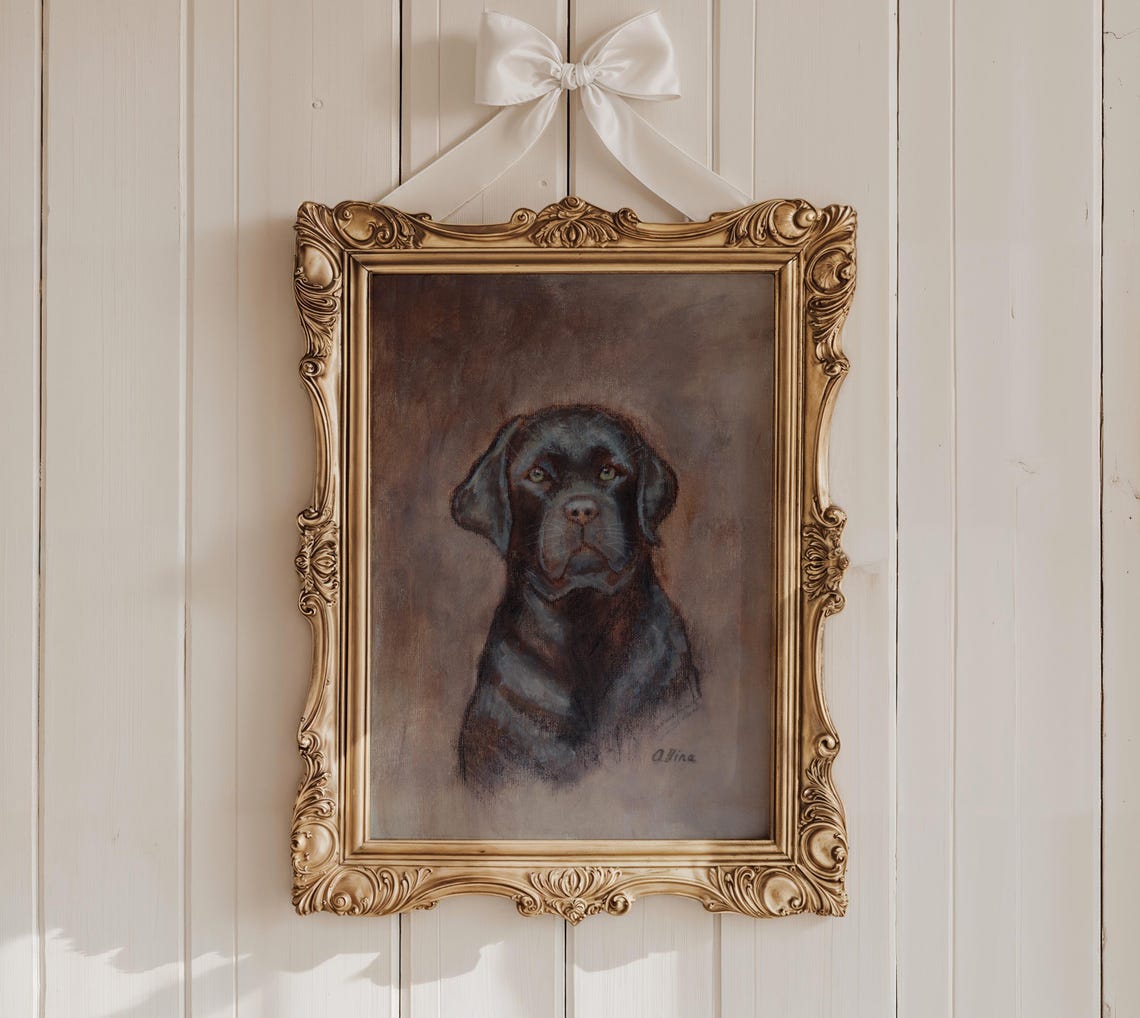 Labrador Sketch, Drawing Wall Art Print