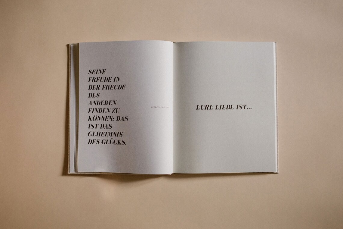 Wedding Guest Book With Gold Finish, Simple Design - Image 2