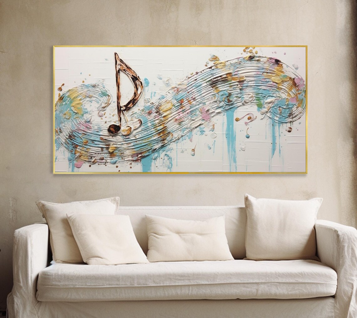 Abstract Music Oil Painting, Modern Art Print - Image 3