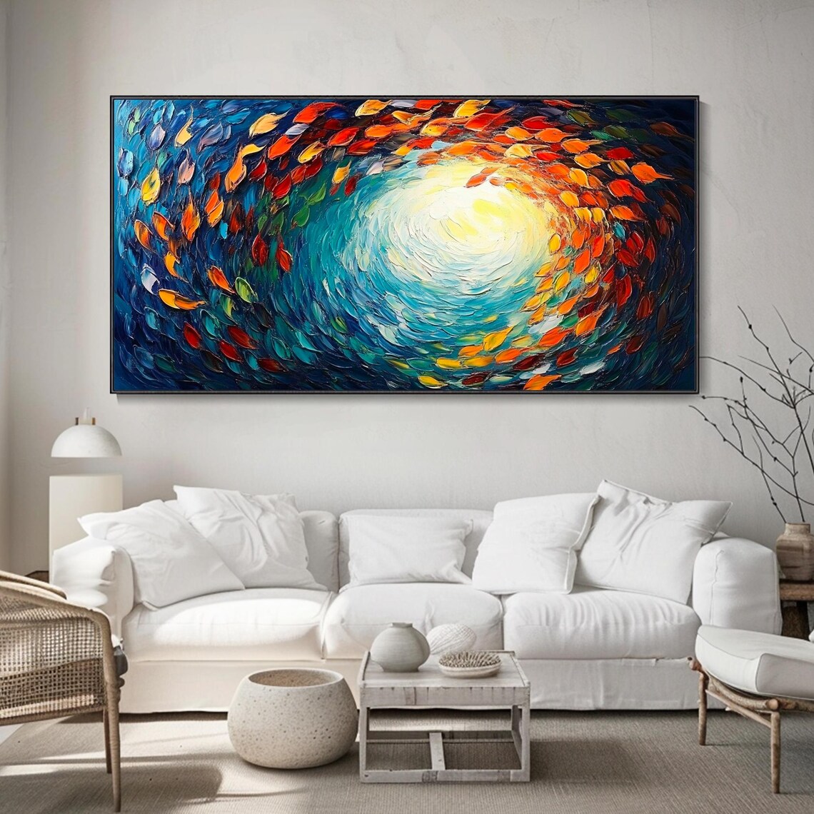 Colorful Fish Sea Life Oil Painting Art Print - Image 2