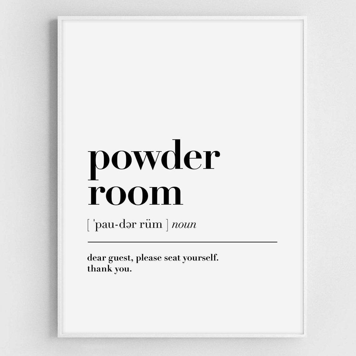 Powder Room Definition Bathroom Funny Quote Art Print - Image 2