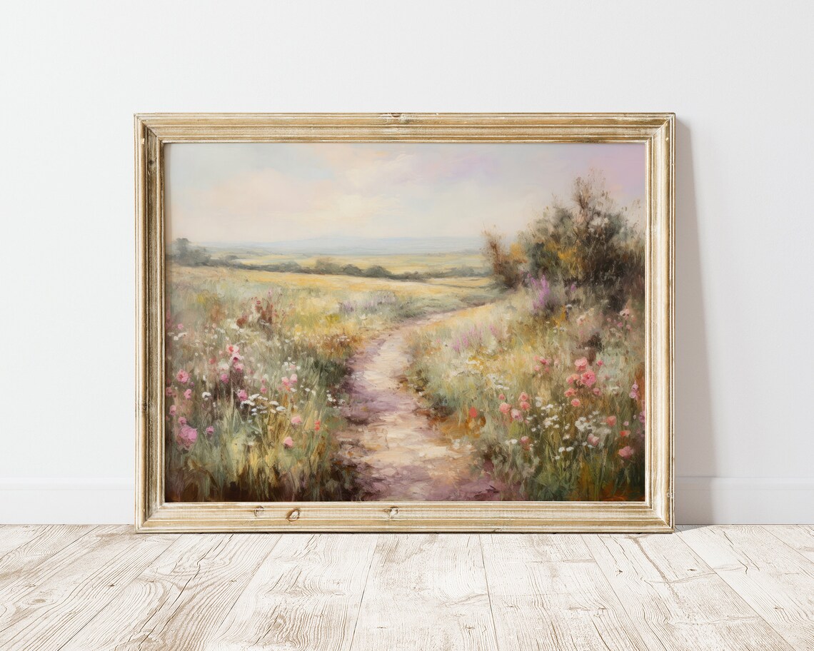 Country Landscape Art Print, Rustic Landscape - Image 2