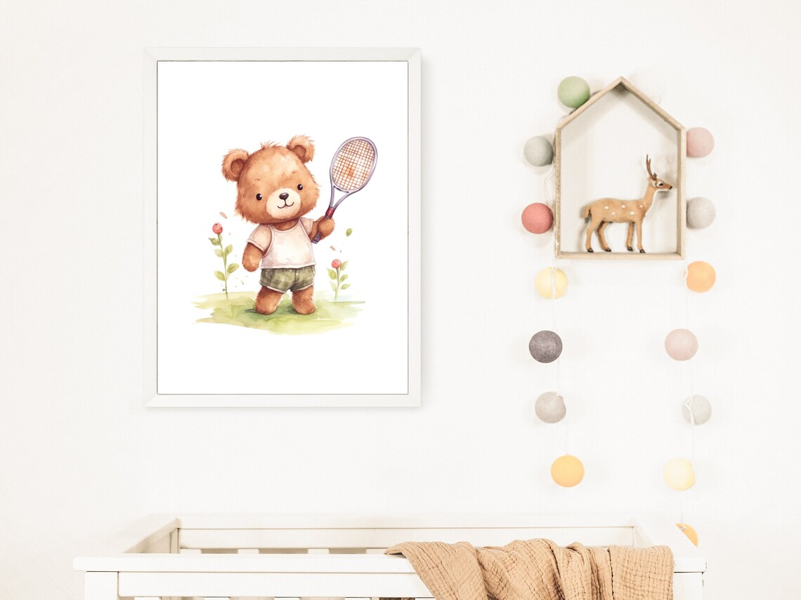 Tennis Nursery Decor Sports Nursery Art Print - Image 2