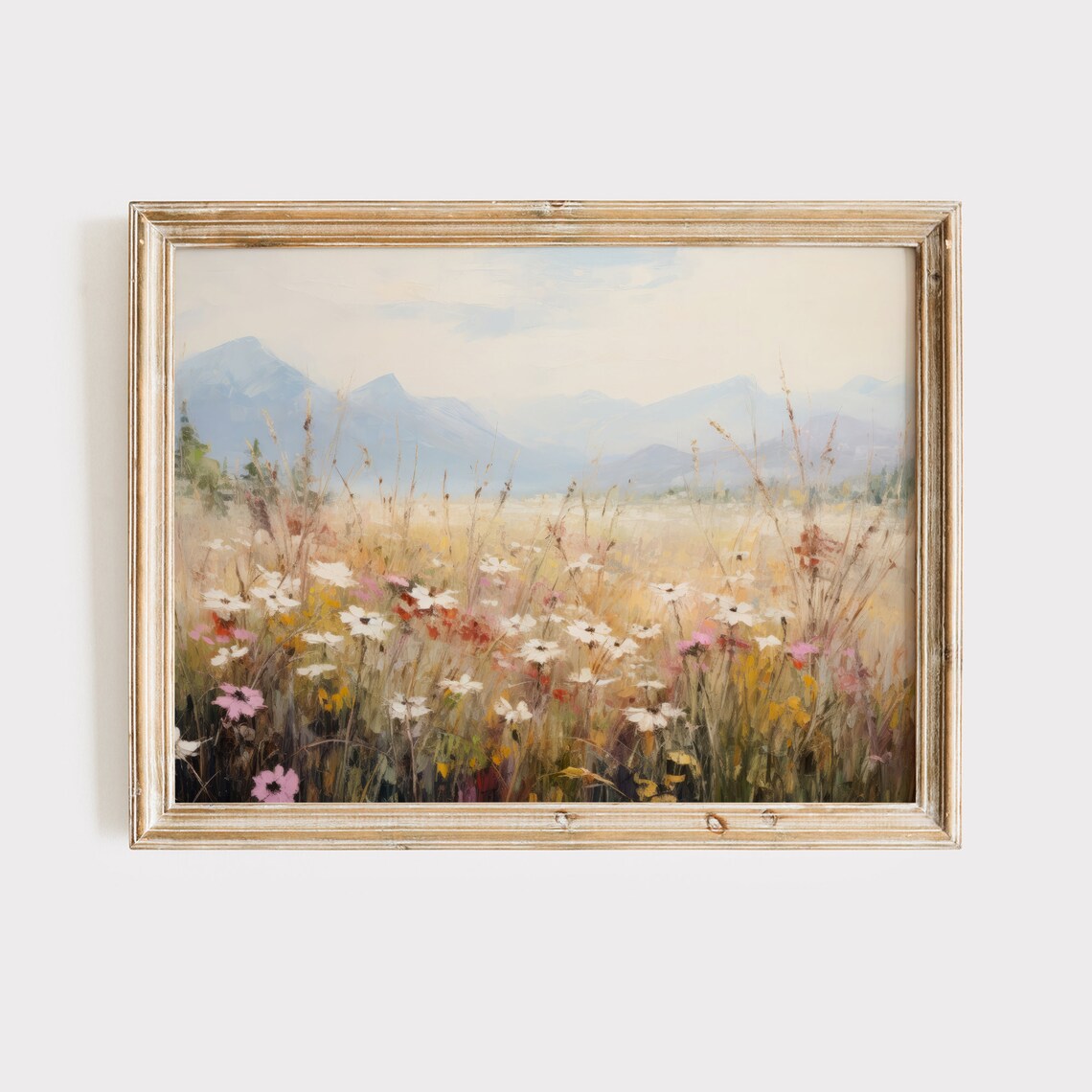 Himalayan Meadow Art Print, Mountain Landscape