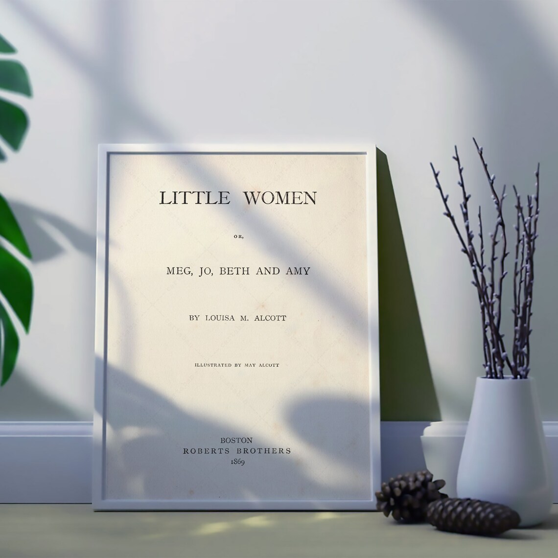 Louisa May Alcott Little Women 1869 First Edition Title Page Art Print - Image 2