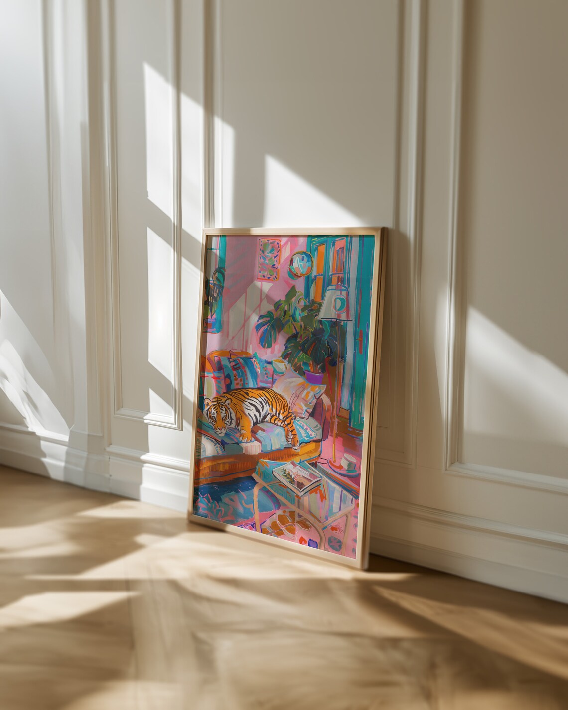 Tiger Poster, Maximalist Pink Aesthetic Art Print - Image 4