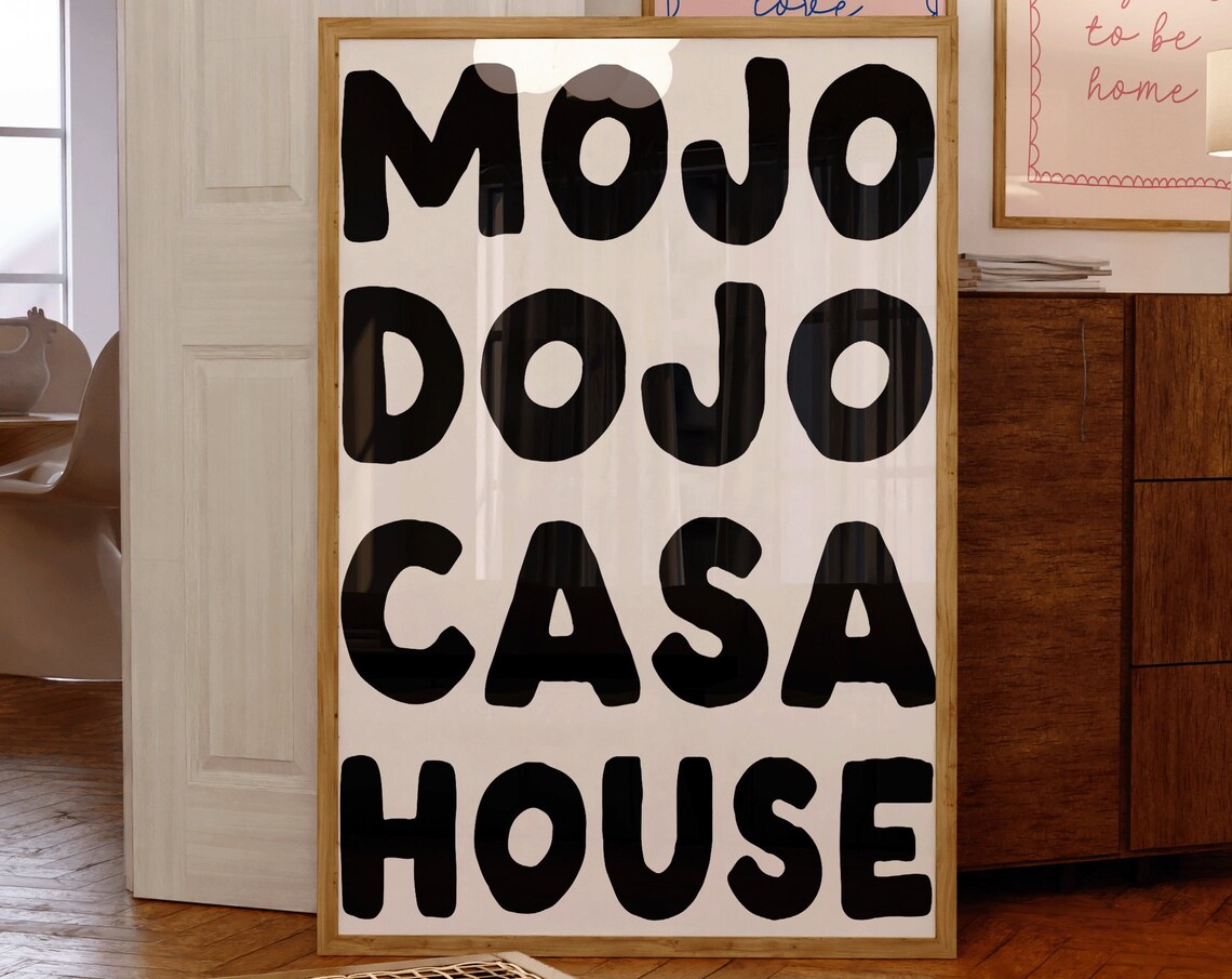 Mojo Dojo Casa House Typography Art Print - Image 2